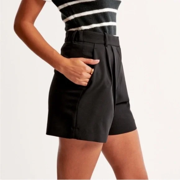 Abercrombie Sloane Tailored Short Black Size Large - Picture 2 of 5